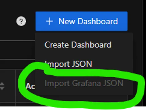 Image 1 for How do I enable "Import Grafana JSON?"
