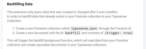 Image 1 for Question about the firestore extension backfill functionality. If I've installed multiple instances of the extension for different collections, would this trigger a backfill for all of them, including ones that have been backfilled previously and that might be up to date? <@4L6c7>